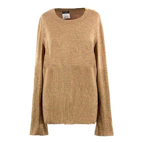 chanel jumper gold logo|chanel sweaters 2022.